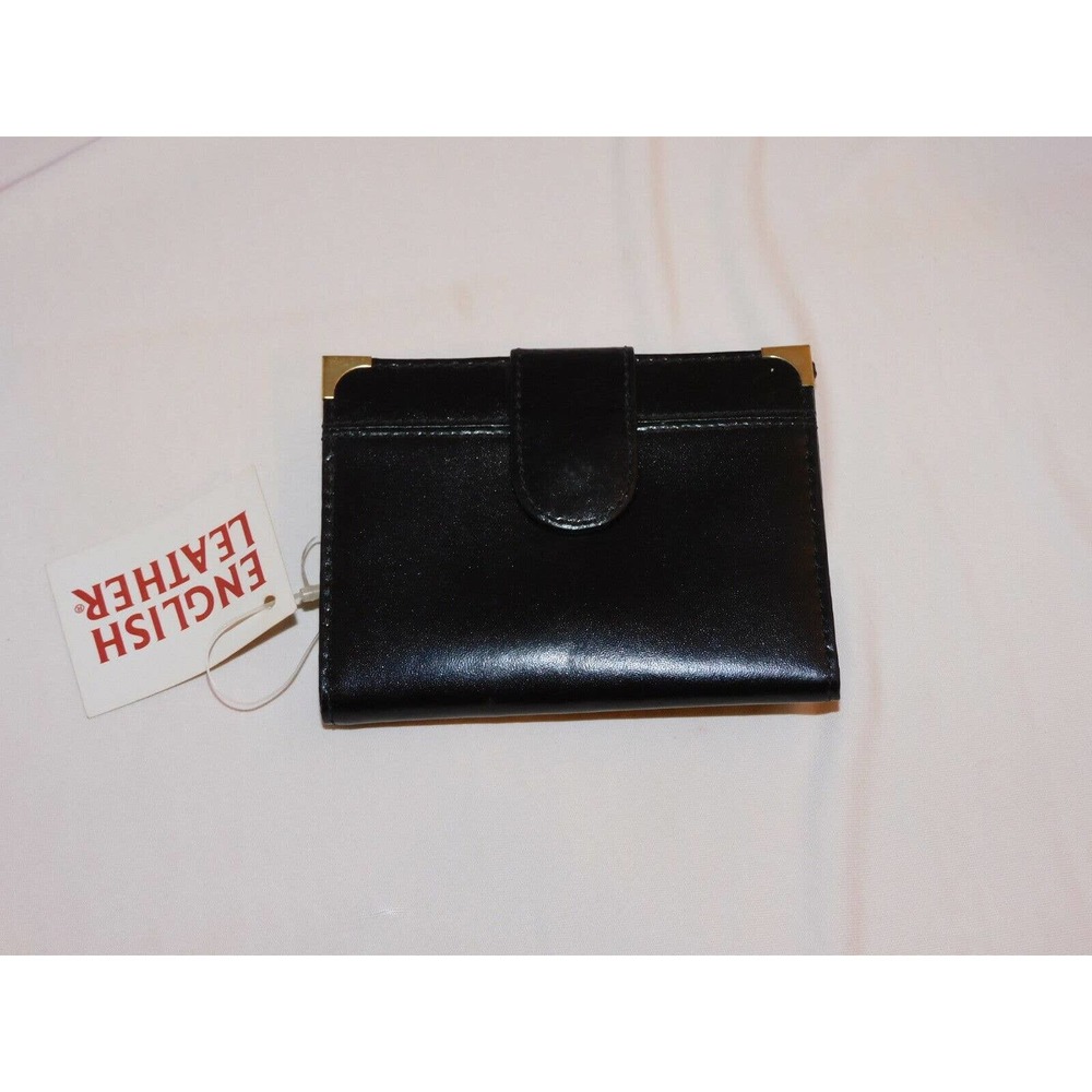 Women's Black English Leather Wallet/ Change Purse NWT